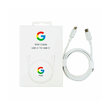 Кабель Google 30W Type-C/Type-C белый (CE)