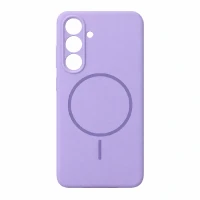 Накладка Silicone Case с MagSafe совместимая с Samsung S25 Plus/S24 Plus лавандовая
