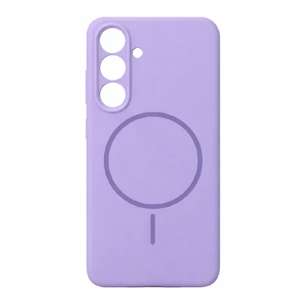 Накладка Silicone Case с MagSafe совместимая с Samsung S25 Plus/S24 Plus лавандовая