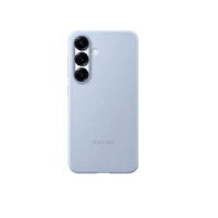 Кожаная накладка Kindsuit Case совместимая с Samsung S25/S24 голубая (оригинал)