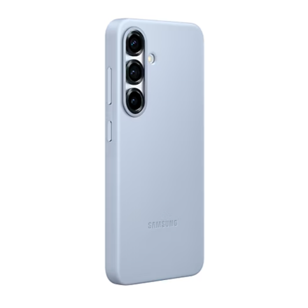 Кожаная накладка Kindsuit Case совместимая с Samsung S25/S24 голубая (оригинал)
