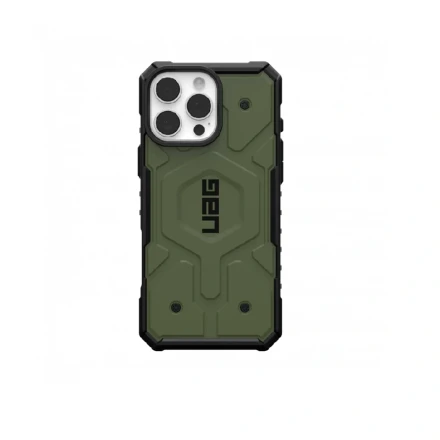 Противоударная накладка UAG Pathfinder с MagSafe совместимая с iPhone 15 Pro земляной комуфляж