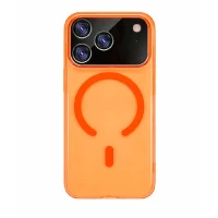 Пластиковая накладка Kwi-Ni с MagSafe совместимая с iPhone 17 Pro прозрачно-оранжевый