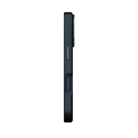 Кожаная накладка Uniq Lyden с Magsafe совместимая с 17 Pro пепельно-голубой