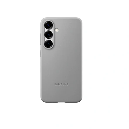 Кожаная накладка Kindsuit Case совместимая с Samsung S25/S24 серая (оригинал)