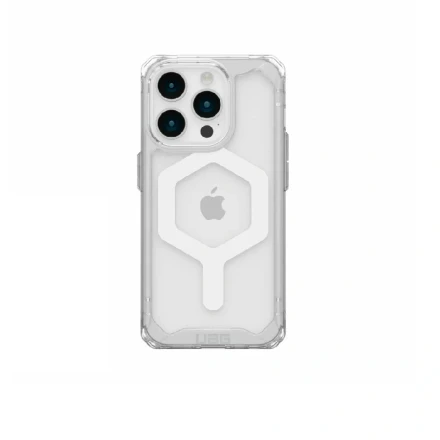 Противоударная накладка UAG Plyo MagSafe белый совместимая с iPhone 15 Pro прозрачная