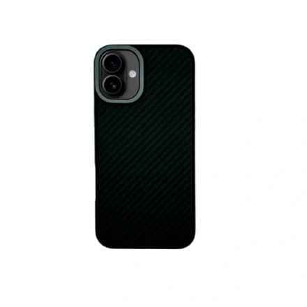 Кевларовая накладка Comma Kevlar Series Magnetic case совместима с iPhone 16 Plus черная