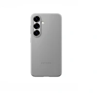 Кожаная накладка Kindsuit Case совместимая с Samsung S25 Plus/S24 Plus серая (оригинал)