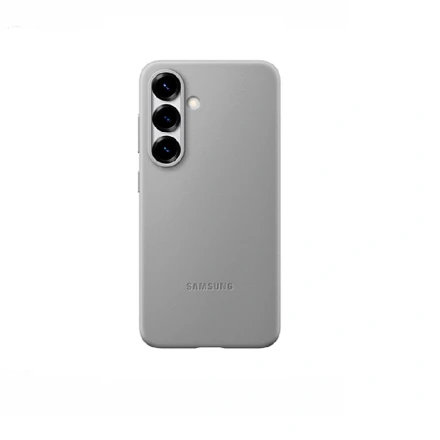 Кожаная накладка Kindsuit Case совместимая с Samsung S25 Plus/S24 Plus серая (оригинал)