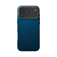 Кожаная накладка Uniq Lyden с Magsafe совместимая с 17 Pro синяя