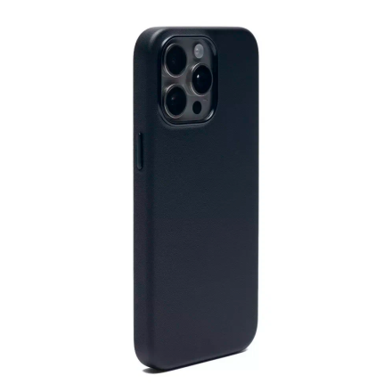 Накладка из эко-кожи Kzdoo Noble Collection с MagSafe совместимая с iPhone 15 Pro черная