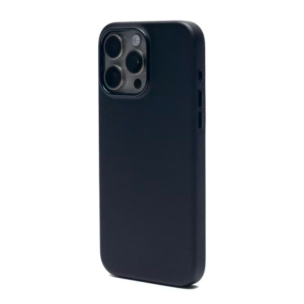Накладка из эко-кожи Kzdoo Noble Collection с MagSafe совместимая с iPhone 15 Pro черная