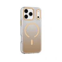 Противоударная накладка Mutural с MagSafe совместимая с iPhone 17 Pro прозрачно-золотая