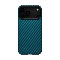 Кевларовая накладка Pitaka Ultra-Slim Case совместимая с iPhone 17 Pro Black/Blue (черно-синяя) EAC