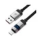 Кабель AceFast USB/Type-C (C15-04) нейлон 66W 1.2м черный