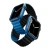 Ремешок UNIQ Revix reversible Magnetic совместимый с Apple Watch (38/40/41 mm) синий/черный (силикон)