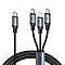 Кабель JoyRoom 2Type-C/Lighting/Micro S-A21 30W 1.2м черный