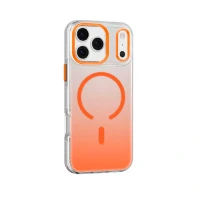 Противоударная накладка Mutural с MagSafe совместимая с iPhone 17 Pro прозрачно-оранжевая