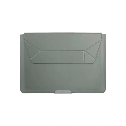 Чехол-конверт Uniq Oslo leather Magnetic Laptop sleeve для ноутбуков 14" зеленый