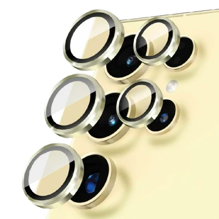 Защитное стекло Gorilla Corning Glass XC-30 на камеру Samsung S24 Ultra золото