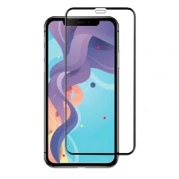 Защитное стекло совместимое с iPhone XR/11 полноэкранное черное в техпак