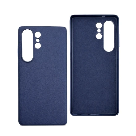 Накладка из эко кожи Kindsuit Case с MagSafe совместимая с Samsung Galaxy S26 Ultra темно-синяя (LB)