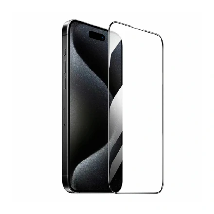 Защитное стекло совместимое с iPhone 16 Pro Max/17 Pro Max полноэкранное черное