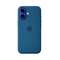 Накладка Silicone Case с MagSafe совместимая с iPhone 16 темно синяя SZ