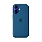 Накладка Silicone Case с MagSafe совместимая с iPhone 16 темно синяя SZ