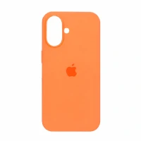 Накладка Silicone Case с MagSafe совместимая с iPhone 17 оранжевая LB