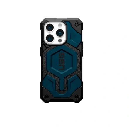 Противоударная накладка UAG Monarch Pro с MagSafe совместимая с iPhone 15 Pro синяя