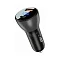 Автомобильное зарядное устройство Acefast B6 (USB-A/USB-C) with digital diaplay Transparent 63W