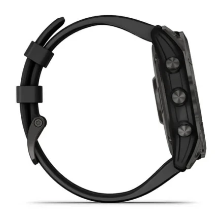 Часы Garmin fenix 7X Sapphire Solar (010-02541-11) титановый угольно-серый DLC с силиконовым ремешком