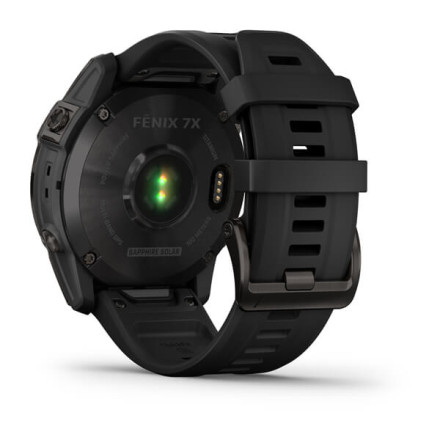 Часы Garmin fenix 7X Sapphire Solar (010-02541-11) титановый угольно-серый DLC с силиконовым ремешком