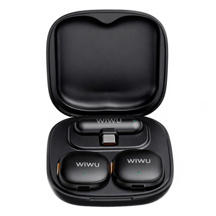 Петличный беспроводной микрофон WiWU Wi-WM006 AI Adaptive Noise Reduction Black (черный) (Китай)