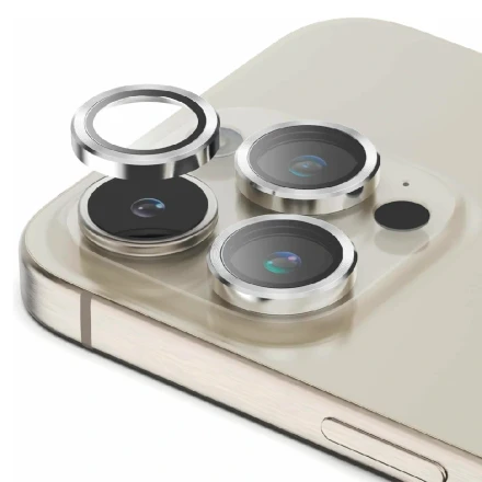 Защитное стекло на камеру совместимый с iPhone 16 Pro/16 Pro Max натурал титаниум