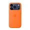 Накладка Silicone Case совместимая с iPhone 17 Pro оранжевая