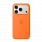 Накладка Silicone Case совместимая с iPhone 17 Pro оранжевая