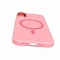 Накладка Silicone Case Mutural с MagSafe совместимая с iPhone 17 розовая