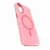 Накладка Silicone Case Mutural с MagSafe совместимая с iPhone 17 розовая
