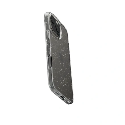Пластиковая накладка Nice совместимая с iPhone 16 Pro прозрачная c блестками