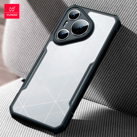 Противоударная накладка Xundd для HW Pure 70 Pro / 70 Pro+ прозрачная с черными бортами