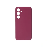 Накладка Silicone Case совместимая с Samsung S25 Plus/S24 Plus бордовая MG