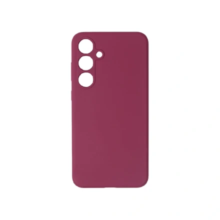 Накладка Silicone Case совместимая с Samsung S25 Plus/S24 Plus бордовая MG