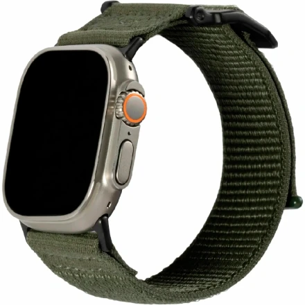 Ремешок UAG совместимый с Apple Watch (42/44/45/49mm) нейлоновый на липучке зеленый