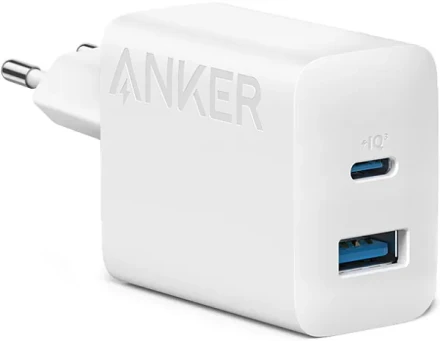 Сетевое зарядное устройство  Сетевое зарядное устройство Anker 20W 312 USB/Type-C быстрая зарядка, белое
