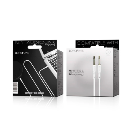 Кабель Borofone 3,5mm/3.5mm 1м белый