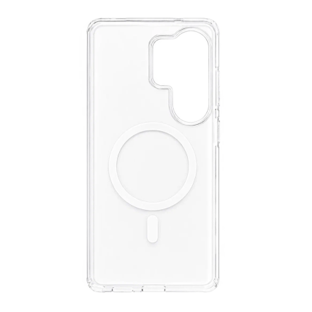 Пластиковая накладка VERRATON с MagSafe совместимая с Samsung S26 Ultra прозрачная