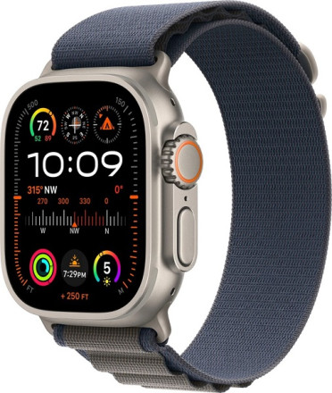 Apple Watch Ultra 2 (2024) GPS + Cellular, 49 мм, корпус из титана, ремешок Alpine (M) цвета Blue (синий)