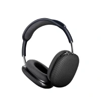 Пластиковый чехол совместимый с AirPods Max под черный карбон